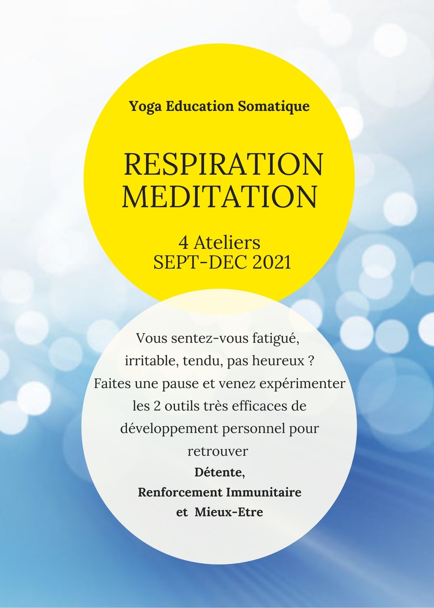 Respiration et Méditation | Sept-Déc 2021