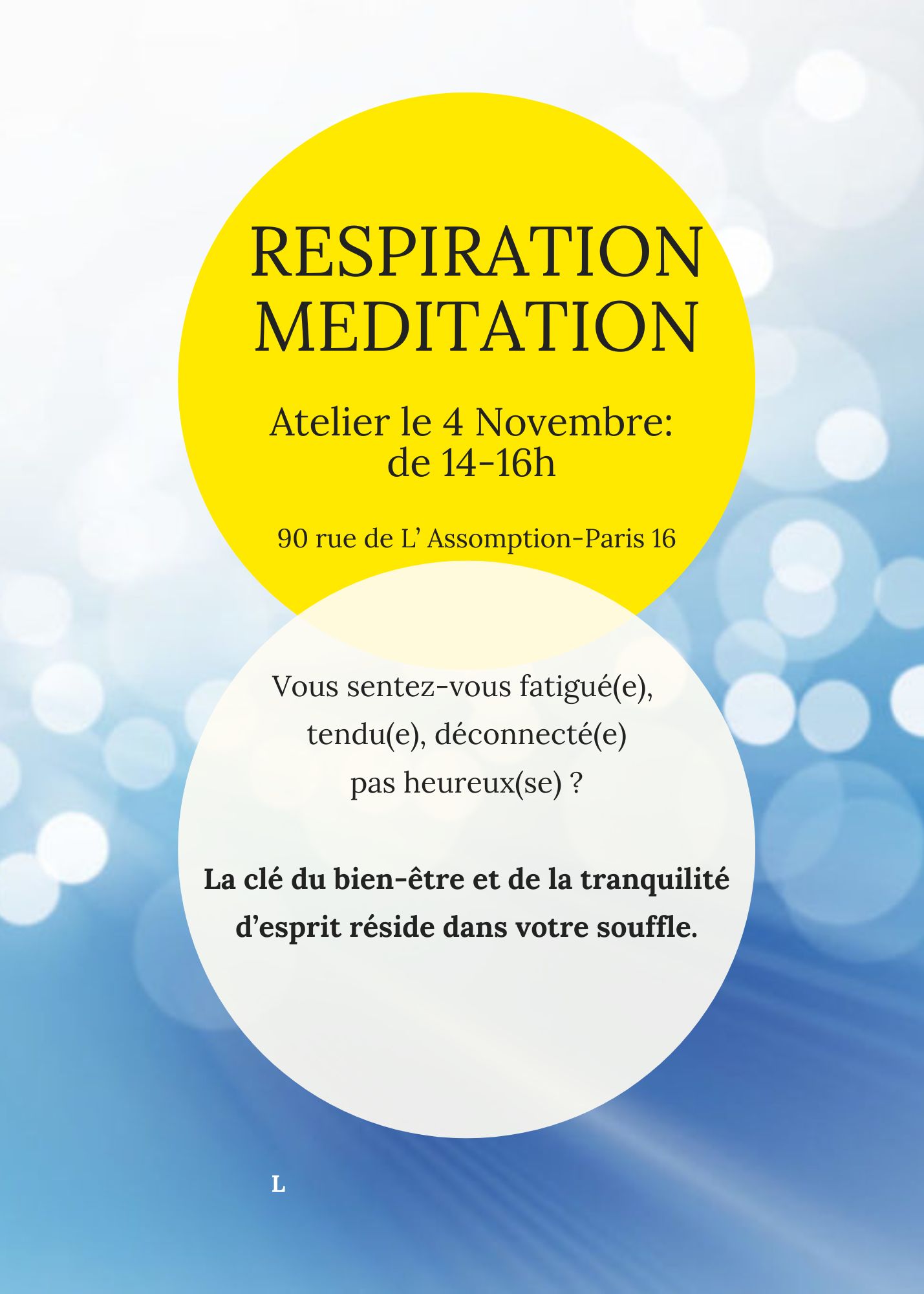 Respiration/Méditation | Nov-Dec 2023 et Jan-Mars 2024
